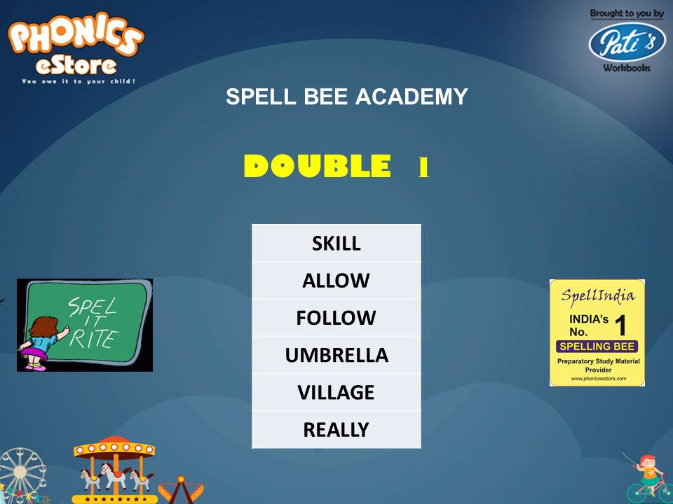 Spell Bee ... Spelling Words ... Words with Double Letters
